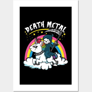 Death Metal Unicorn I Satanic Goth graphic Posters and Art